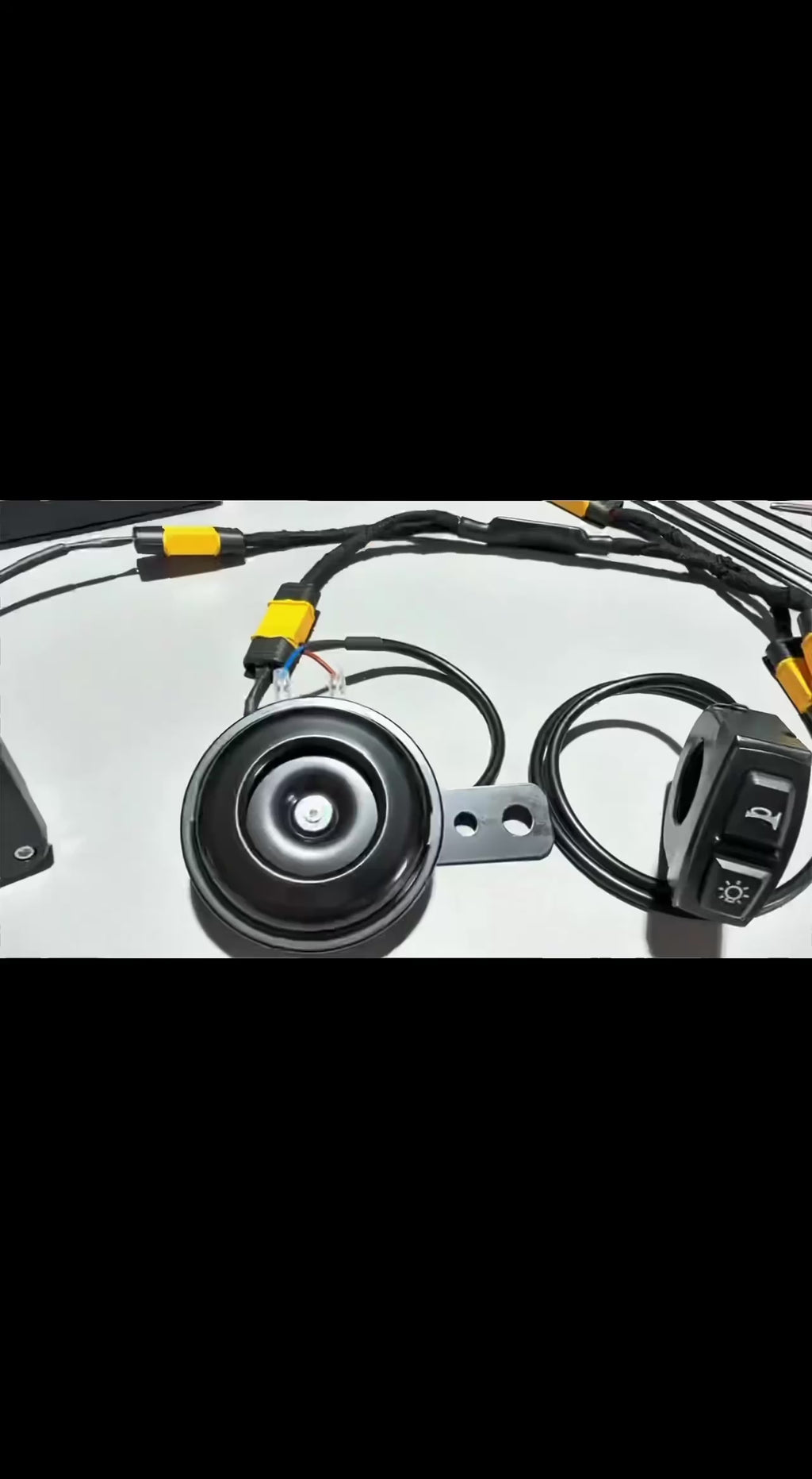Silver/Golden Baja Light Combo + Surron Horn with a 2 Option Switch and our logo on it